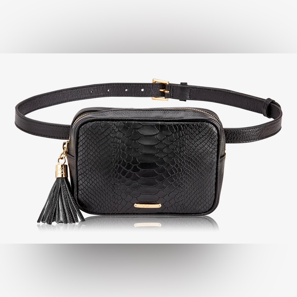 KYLIE BELT BAG
Black Embossed Python Leather
